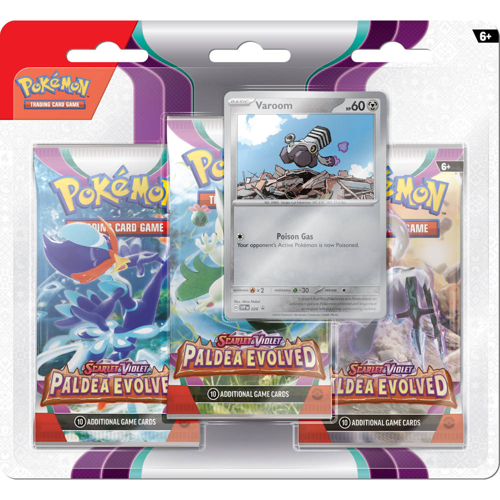 Scarlet & Violet Paldea Evolved: Varoom 3-Pack Blister